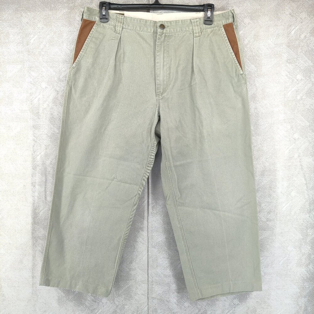 Orvis Pants Mens 38x25 Zambezi Twill‎ Pleated Chino Khaki Beige Tan Outdoors